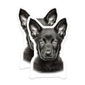 (2 Pack) German Shepherd Puppy Magnets - Dog Lover Refrigerator Decor - Cute Puppy Art - 5 Inches On Longest Side - Thick Durable Magnet - Made in USA - MAG26914