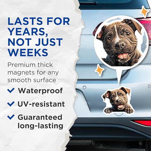 (2 Pack) Animal Lover Decor Magnet - 5" On Longest Side - Sticks to Smooth Flat Surfaces - Made in USA - MAG10288