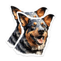 (2 Pack) Australian Cattle Dog Magnets - Blue Heeler Pet Art - Dog Breed Decor - Cute Canine Refrigerator Magnet - 5 Inches On Longest Side - Thick Durable Magnet - Made in USA - MAG23755