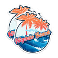 (2 Pack) Virginia Beach Stickers - Beach Theme Stickers - Palm Tree Stickers - 5" On Longest Side - Sticks to Smooth Flat Surfaces - Made in USA - BMCS18103