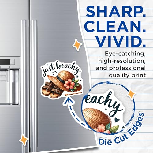 (2 Pack) Just Beachy Magnets Magnets - Summer Decoration - Coastal Theme - 5" On Longest Side - Made in USA - Sticks to Refrigerators & Metal Surfaces - MAG9276