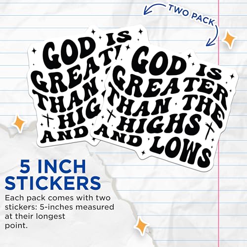 (2 Pack) Motivational Quote Stickers - Uplifting Words Sticker - Inspirational Decal for Laptops and Notebooks - 5" On Longest Side - Sticks to Smooth Flat Surfaces - Made in USA - BMCS7231