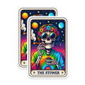 (2 Pack) The Stoner Stickers - Psychedelic Skull Stickers - Bohemian Art Stickers - 5" On Longest Side - Sticks to Smooth Flat Surfaces - Made in USA - BMCS4683