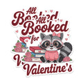 (2 Pack) All Booked for Valentines Stickers - Cute Raccoon Stickers - Valentine's Day Stickers - Book Lover Stickers - 5" On Longest Side - Sticks to Any Smooth Flat Surface - Made in USA - BMCS2846