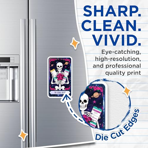 (2 Pack) Skeleton Holding Phones Magnet - Funny Dating Humor - Unique Home Decoration - 5" On Longest Side - Sticks to Smooth Flat Surfaces - Made in USA - MAG9990