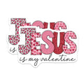 (2 Pack) Jesus is My Valentine Stickers - 5" On Longest Side - Sticks to Smooth Flat Surfaces - Made in USA - BMCS8925 - BMCS8925