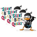 (3 Pack) Ninja Duck Decals - Silent But Quackly - Laptop Decals - 3 Inches On Longest Side - Easy Peel & Apply - Made in USA - 3MCS7241