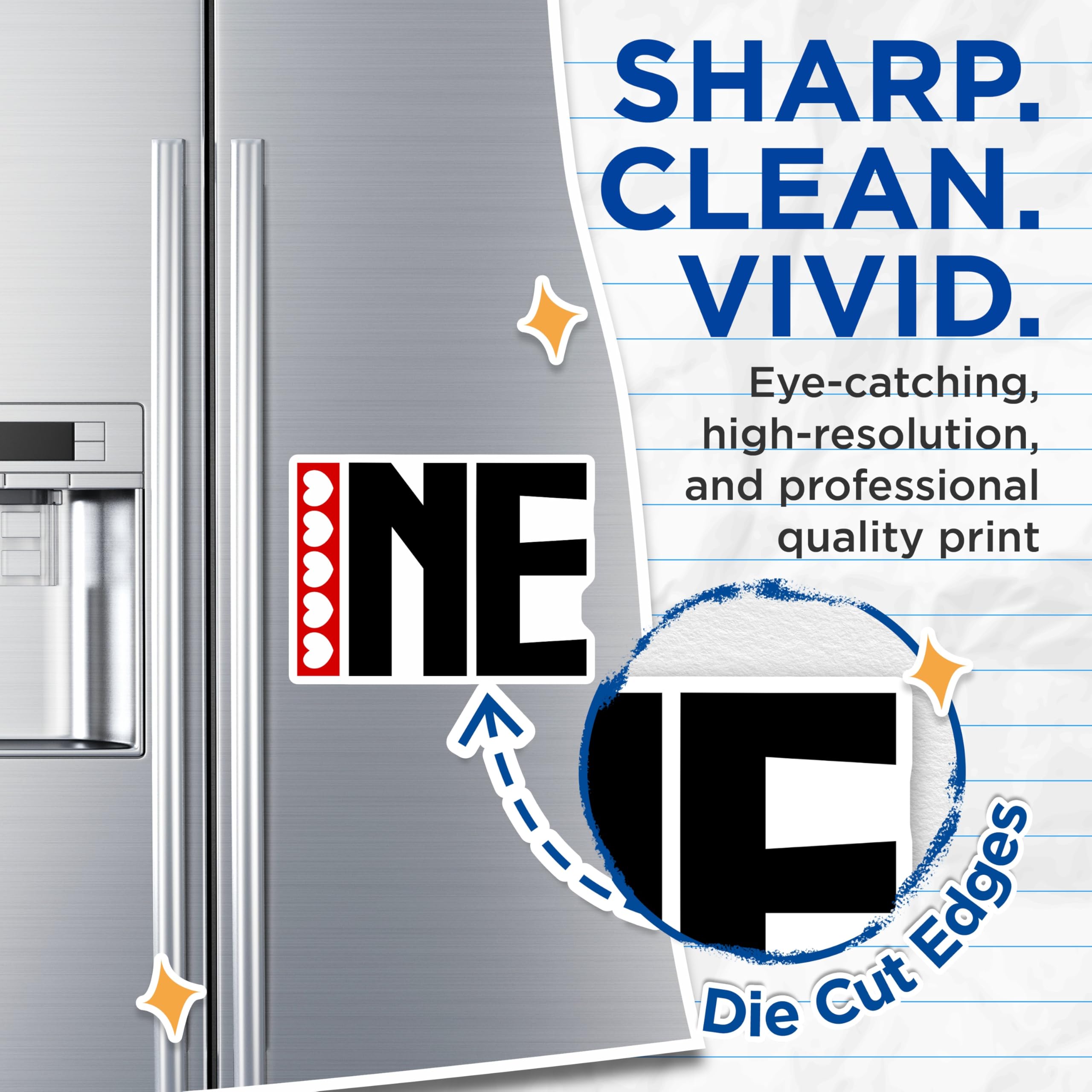 (2 Pack) I Love INE Magnets - Valentine - Initials Refrigerator Magnets - 5" On Longest Side - Premium Magnet - for Cars, Refrigerators, Toolboxes, Lockers - Made in USA - MAG17804