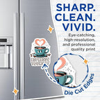 (2 Pack) Espresso Yourself Magnets - Cute Coffee Cup Magnets - Fun Kitchen Magnets - 5" On Longest Side - for Cars, Fridges, Toolboxes - Made in USA - MAG4603