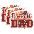 (3 Pack) Football Dad Decals - Sports Fan - Father's Day Laptop Decal - 3 Inches On Longest Side - Easy Peel & Apply - Made in USA - 3MCS7537