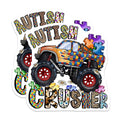 (2 Pack) Autism Crusher Magnets - Autism Awareness Puzzle Truck - Neurodiversity Support Monster Truck - 5 Inches On Longest Side - Thick Durable Magnet - Made in USA - MAG30120