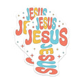 (2 Pack) Jesus Magnets - Retro Christian Decor - Groovy Faith Magnets - Spiritual Refrigerator Decor - Religious Aesthetic - 5 Inches On Longest Side - Thick Durable Magnet - Made in USA - MAG25830