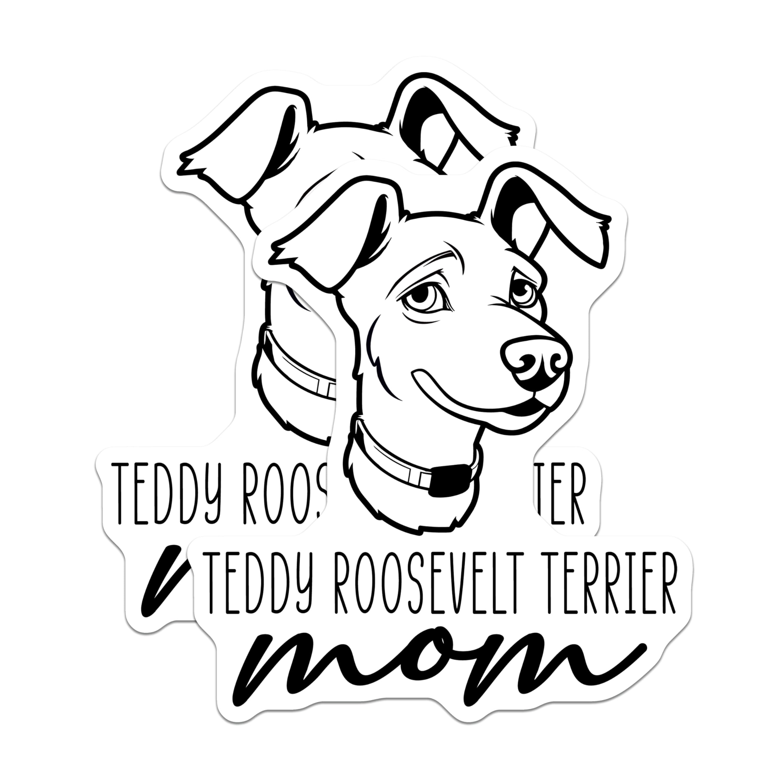 (2 Pack) Teddy Roosevelt Terrier Magnets - TRT Mom Decor - Dog Breed Accessory for Fridge - 5 Inches On Longest Side - Thick Durable Magnet - Made in USA - MAG27041