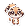 (2 Pack) Cute Meerkat Magnets - Adorable Animal Fridge Decor - Kawaii Locker Accent for Critter Enthusiasts - 5 Inches On Longest Side - Thick Durable Magnet - Made in USA - MAG36407