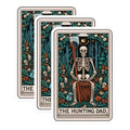 (3 Pack) Hunting Dad Decals - Skeleton Art - Forest Scene Decal - 3 Inches On Longest Side - Easy Peel & Apply - Made in USA - 3MCS4209