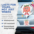 (2 Pack) Anxiety is Chronic Magnets - Funny Peach - Humor Kitchen - Positive Affirmation Quotes Magnets - 5" On Longest Side - for Cars, Fridges, Toolboxes - Made in USA - MAG4396