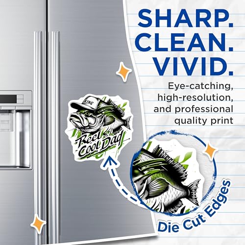 (2 Pack) Reel Cool Dad Magnets - Fishing Dad - Funny Dad for Father - Unique for Dad's Day - 5" On Longest Side - for Cars, Refrigerators, Toolboxes, Lockers - Made in USA MAG3553