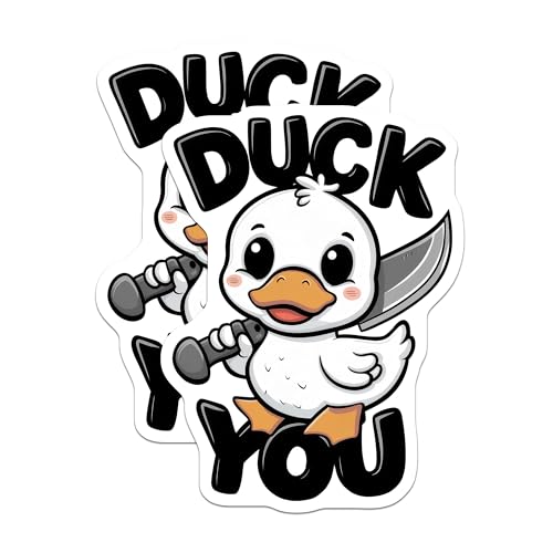 (2 Pack) Funny Duck Decor Magnet - 5" On Longest Side - Sticks to Smooth Flat Surfaces - Made in USA - MAG9533