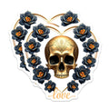 (2 Pack) Gold Skull Magnets - Gothic Decor Alt Aesthetic - Dark Romance Valentine Unique Fridge Magnets - 5 Inches On Longest Side - Thick Durable Magnet - Made in USA - MAG39277