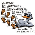 (3 Pack) Cool Duck Decals - Funny Animal Sticker - Laptop Decal - 3 Inches On Longest Side - Easy Peel & Apply - Made in USA - 3MCS2249