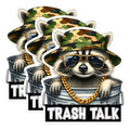 (3 Pack) Trash Talk Raccoon Decals - Funny Animal Sticker - Laptop Decal - 3 Inches On Longest Side - Easy Peel & Apply - Made in USA - 3MCS0272