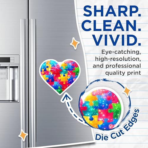 (2 Pack) Autism Awareness Magnets - 5" On Longest Side - for Cars, Fridges, Toolboxes - Made in USA - MAG7887