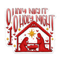 (2 Pack) O Holy Night Magnets - Nativity Scene Adornment - Religious Christmas Decoration - Manger Display for Holidays - 5 Inches On Longest Side - Thick Durable Magnet - Made in USA - MAG23778