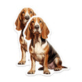 (2 Pack) Basset Hound Magnets - Dog Lover Decor - Pet Parent Accessory - 5 Inches On Longest Side - Thick Durable Magnet - Made in USA - MAG27099