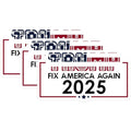 (3 Pack) Fix America Again 2025 Decals - Patriotic Pride - Political Decals - 3 Inches On Longest Side - Easy Peel & Apply - Made in USA - 3MCS4293