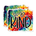 (2 Packs) Be Kind Stickers - Positive Inspiring Motivating Be Love Decals - 5 Inches On Longest Side - Premium Vinyl Decal - Sticks to Any Smooth Flat Surface - Made in USA - BMCS2503