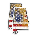 (2 Pack) Alabama State Flag Magnets - American Flag Art - Patriotic Home Decor Magnets - 5" On Longest Side - Premium Magnet - for Cars, Refrigerators, Toolboxes, Lockers - Made in USA - MAG18884