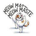 (2 Packs) Meow Maste Peaceful Meditating Cat Magnets - Cat Doing Yoga Namaste Peace Magnets - 5" On Longest Side - Premium Magnet - for Fridges, Toolboxes, Cars - Made in USA - MAG2419