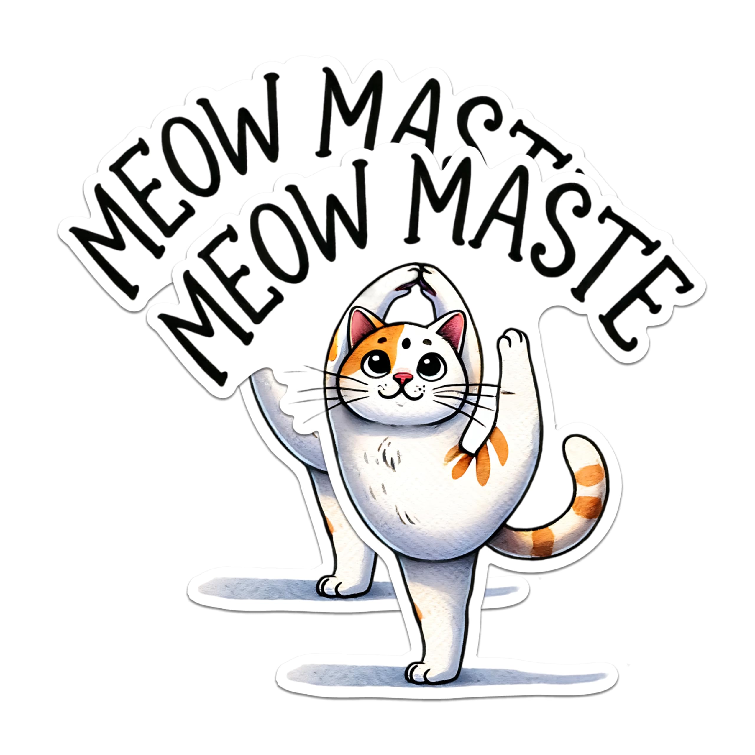 (2 Packs) Meow Maste Peaceful Meditating Cat Magnets - Cat Doing Yoga Namaste Peace Magnets - 5" On Longest Side - Premium Magnet - for Fridges, Toolboxes, Cars - Made in USA - MAG2419