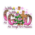 (2 Pack) Christian Christmas Magnets - with God All Things Possible - Faith Tree Snowflake Decor - Leopard Print - 5 Inches On Longest Side - Thick Durable Magnet - Made in USA - MAG24526