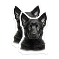 (2 Pack) Black German Shepherd Puppy Magnets - Cute Dog Lover Home Decor - Dog Mom Dad Locker Decor - 5 Inches On Longest Side - Thick Durable Magnet - Made in USA - MAG29036