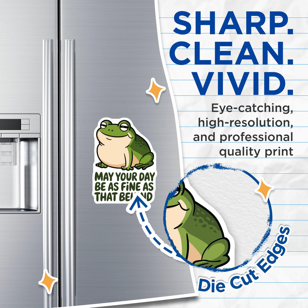 (2 Pack) Frog Magnets - Funny Frog Quote Magnets - Cool Animal Magnets - 5" On Longest Side - Premium Magnet - for Cars, Refrigerators, Toolboxes, Lockers - Made in USA - MAG16862