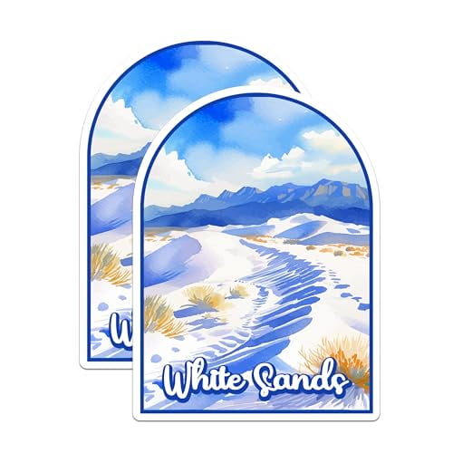 (2 Pack) White Sands National Park Bumper Magnet - US National Park - Choose from 63 Parks - 5" On Longest Side - Decal for Car Bumper, Laptop, Water Bottle, Wall, and Window - MAG1551