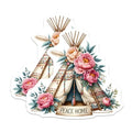 (2 Pack) Peace Home Magnets Magnets - Floral Teepee - Boho Decor - 5" On Longest Side - Made in USA - Sticks to Refrigerators & Metal Surfaces - MAG8861
