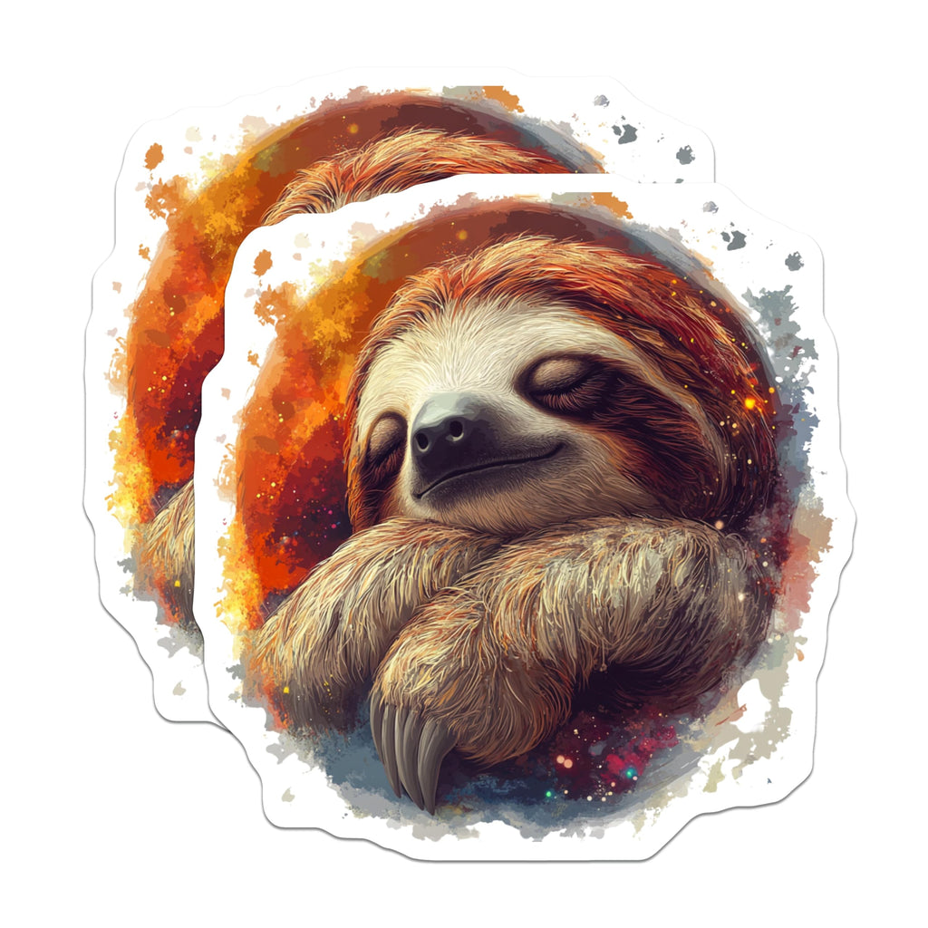 (2 Pack) Sleeping Sloth Magnets - Cute Animal Fridge Decor - Cozy Aesthetic Locker Accessories - 5 Inches On Longest Side - Thick Durable Magnet - Made in USA - MAG26615