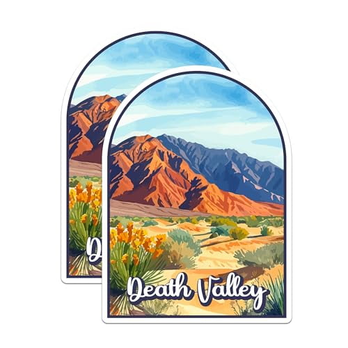 (2 Pack) Death Valley National Park Bumper Magnet - US National Park - Choose from 63 Parks - 5" On Longest Side - Decal for Car Bumper, Laptop, Water Bottle, Wall, and Window - MAG1561