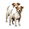 (2 Pack) Jack Russell Terrier Magnets - Dog Breed Lover Art - Pet Parent Fridge Decal - 5 Inches On Longest Side - Thick Durable Magnet - Made in USA - MAG28334