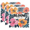 (3 Pack) Floral Decals - Hibiscus Flower Decals - Bloom As You are Stickers - 3 Inches On Longest Side - Easy Peel & Apply - Made in USA - 3MCS2640