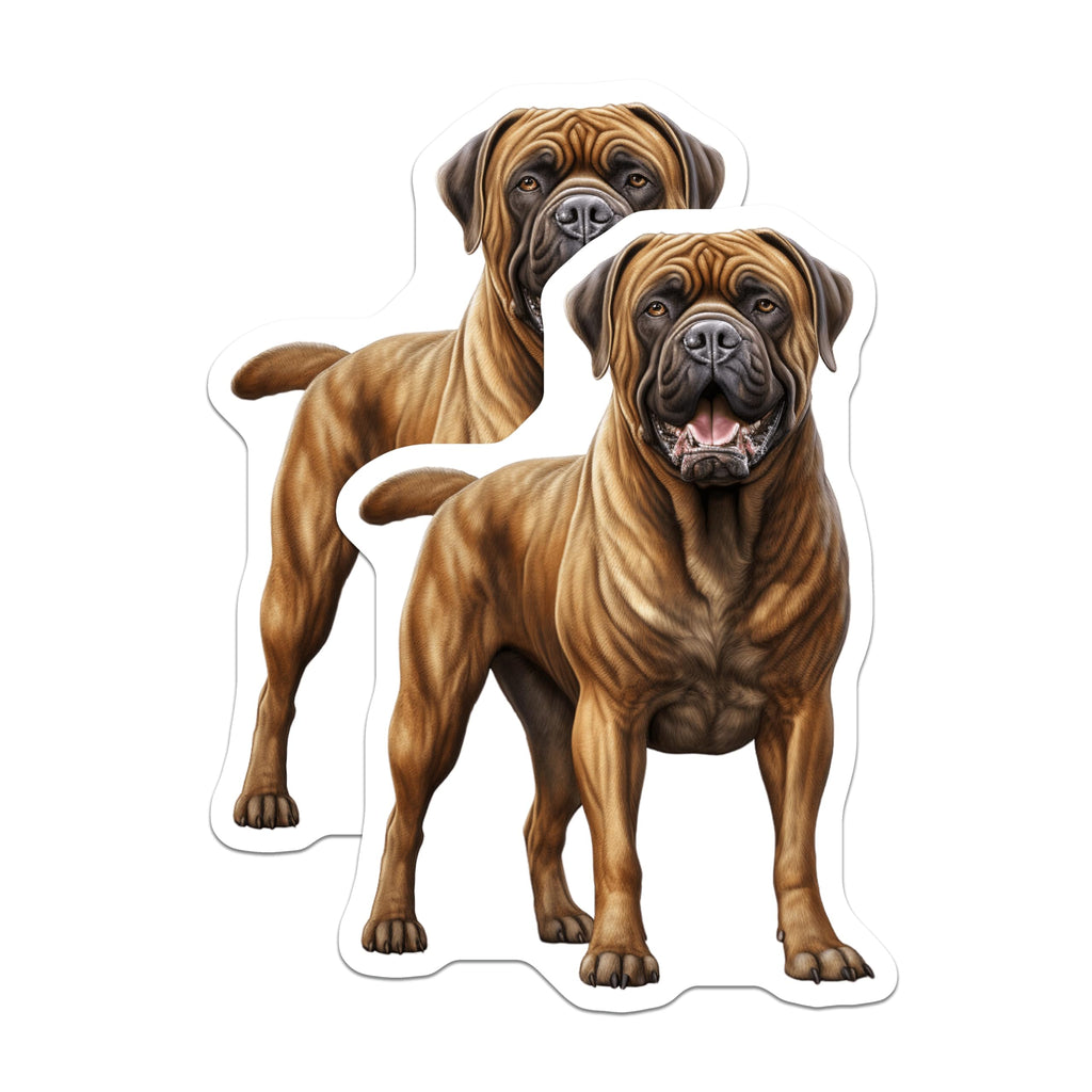(2 Pack) Bullmastiff Dog Magnets - Bullmastiff Lover - Pet Owner Accessory - 5 Inches On Longest Side - Thick Durable Magnet - Made in USA - MAG25044