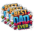 (3 Pack) Best Dad Ever Decals - Cool Dad Saying - Fathers Day Decal - 3 Inches On Longest Side - Easy Peel & Apply - Made in USA - 3MCS1525