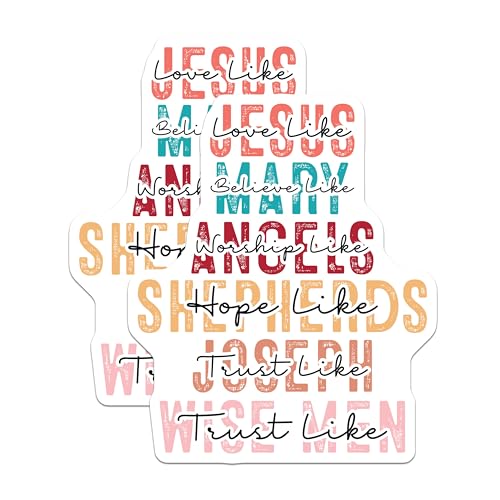 (2 Pack) Faith Inspired Stickers - Inspirational Quote - Encouraging Christian - 5" On Longest Side - Sticks to Smooth Flat Surfaces - Made in USA - BMCS6468