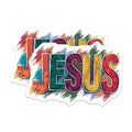 (2 Pack) Jesus Magnets - Colorful Faith Art - Christian Religious Decor - 5 Inches On Longest Side - Thick Durable Magnet - Made in USA - MAG24096