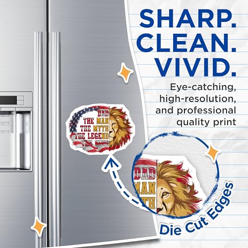 (2 Pack) Dad Fixer of All Things Magnets Magnets - Funny Dad Mem - Father's Day Decor for Dad from Kids - 5" On Longest Side - Made in USA - Sticks to Refrigerators & Metal Surfaces - MAG8649