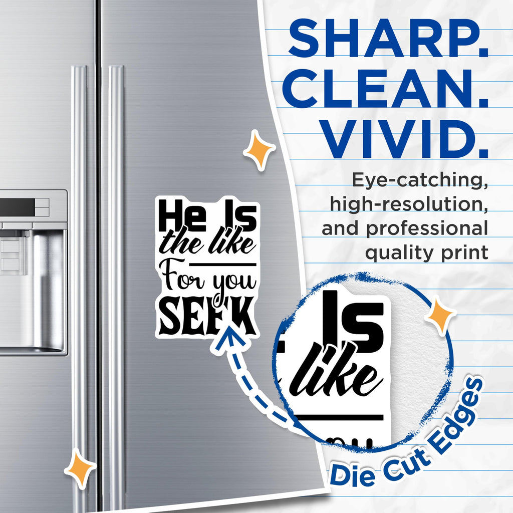 (2 Pack) Christian Quote Magnets - Inspirational Fridge Decor - He is The Light Message - 5 Inches On Longest Side - Thick Durable Magnet - Made in USA - MAG22902
