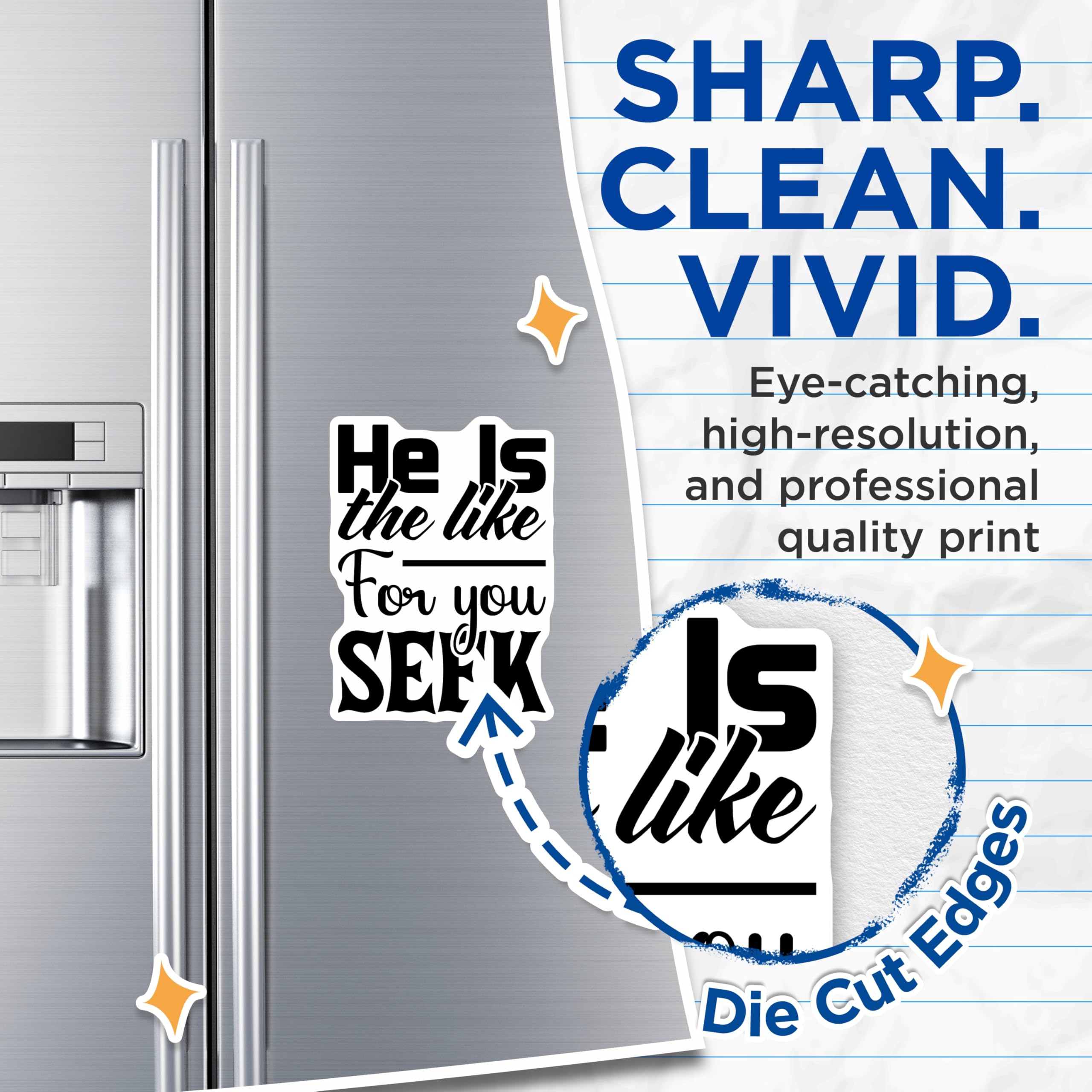 (2 Pack) Christian Quote Magnets - Inspirational Fridge Decor - He is The Light Message - 5 Inches On Longest Side - Thick Durable Magnet - Made in USA - MAG22902