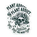 (2 Pack) Plant Addict Magnets - Gothic Skull Botanical Decor - Houseplant Social Club Art - 5 Inches On Longest Side - Thick Durable Magnet - Made in USA - MAG20431